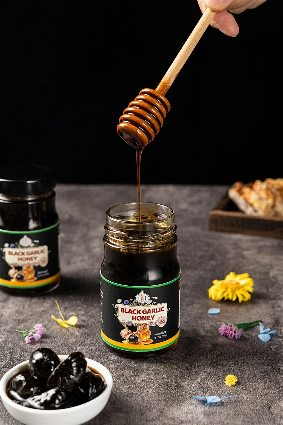 Black Garlic in Multi-Flower Honey factory